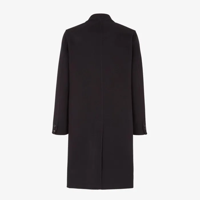 Fendi Outerwear Coat Black Wool Coat 8211 Men