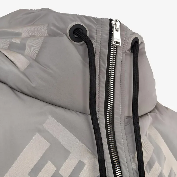 Fendi Outerwear Vest Gray Nylon Vest 8211 Men