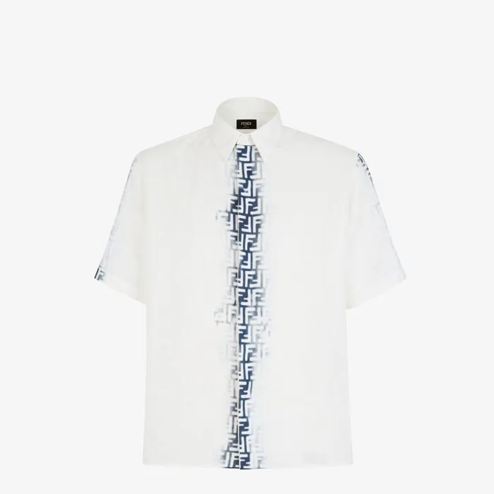 Fendi Shirts Shirt White Linen Shirt 8211 Men