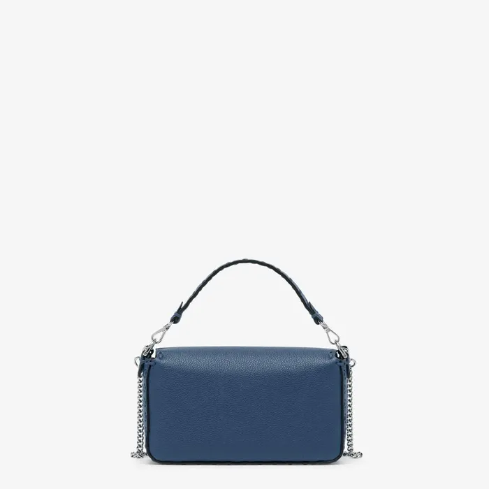 Fendi Shoulder and Crossbody Bags Baguette Mini Blue Selleria Bag With 309 Handsewn Topstitches 8211 Women