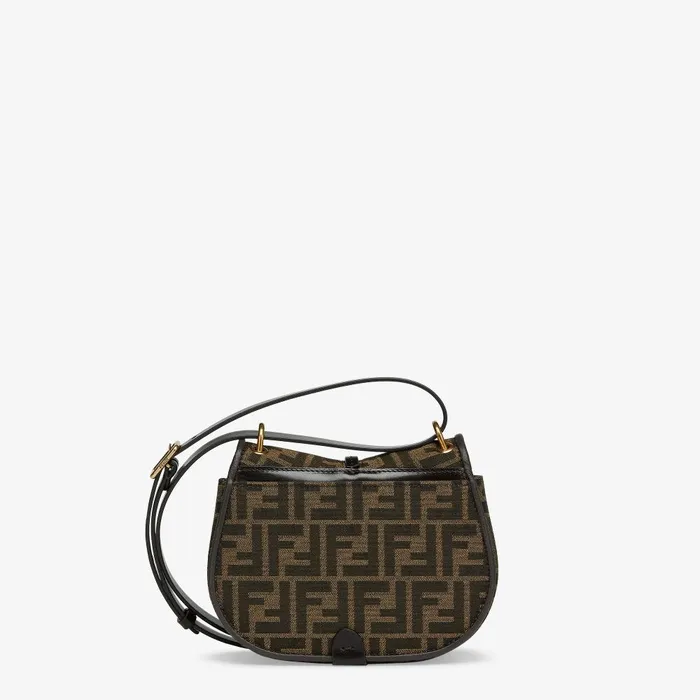 Fendi Shoulder and Crossbody Bags Cmon Small Brown FF Jacquard Fabric Bag 8211 Women