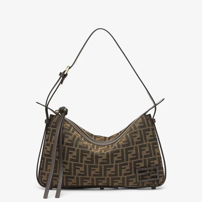 Fendi Shoulder and Crossbody Bags Simply Fendi Medium Brown FF Jacquard Fabric Bag 8211 Women Fendi Shoulder and Crossbody Bags Simply Fendi Medium Brown FF Jacquard Fabric Bag 8211 Women