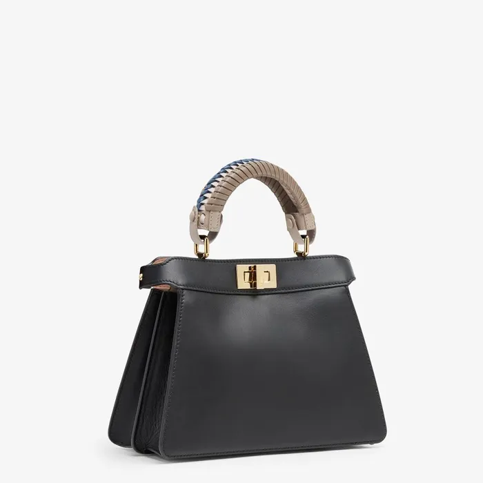 Fendi Shoulder Straps and Bag Accessories Small Peekaboo Handle Cover Dove Gray Leather Handle Cover 8211 Women