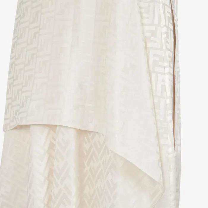 Fendi Skirts Skirt White FF Silk Skirt 8211 Women