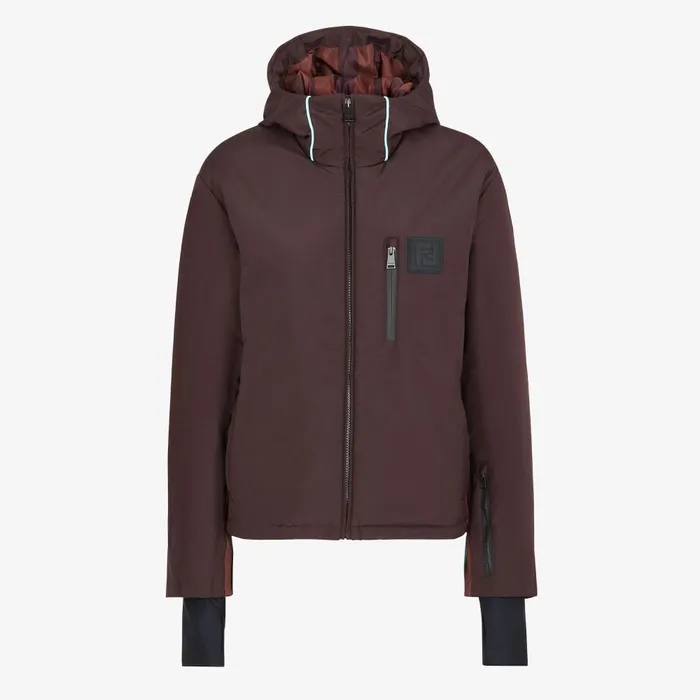 Fendi Skiwear Ski Jacket Dark Purple Technical Fabric Jacket 8211 Women