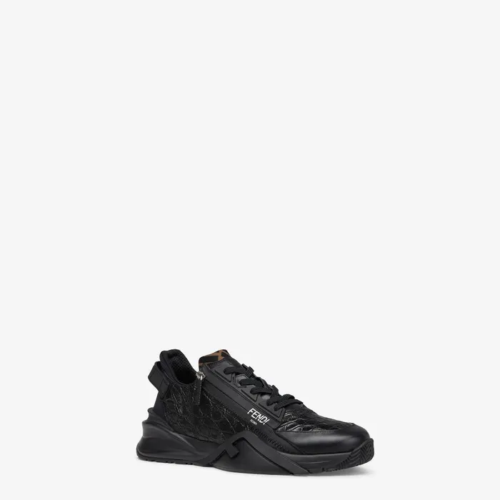 Fendi Sneakers Fendi Flow Sneakers Black Caiman Lowtops 8211 Men