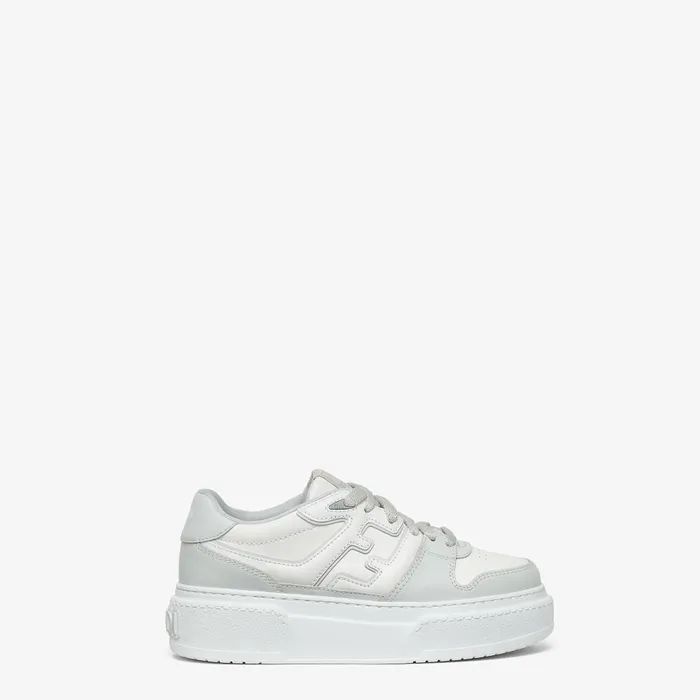 Fendi Sneakers Fendi Match Gray Leather Platform Lowtops 8211 Women