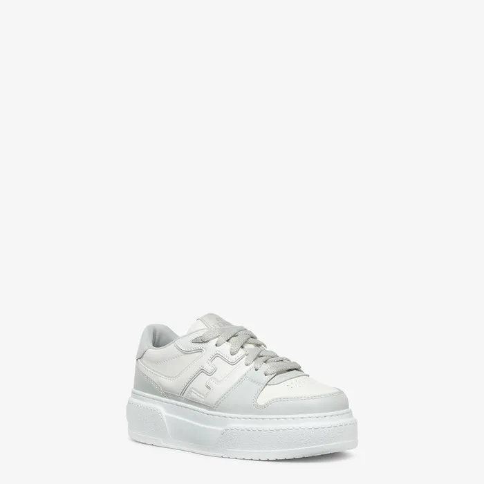 Fendi Sneakers Fendi Match Gray Leather Platform Lowtops 8211 Women