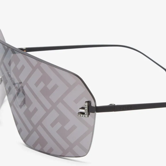 Fendi Sunglasses Fendi First Crystal Gray Shield Sunglasses 8211 Women