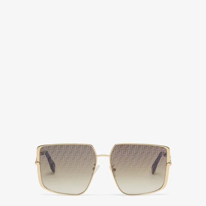 Fendi Sunglasses FF Diamonds Goldcolored Metal Sunglasses 8211 Women