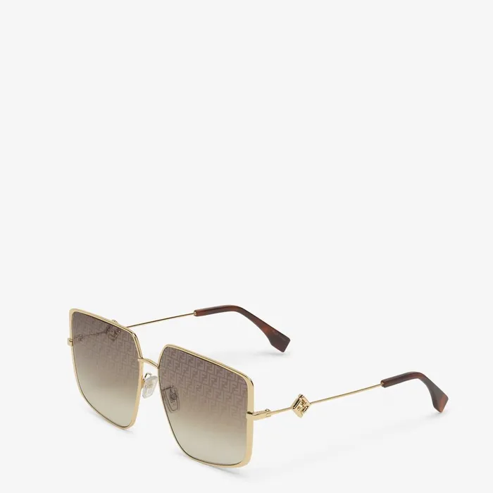 Fendi Sunglasses FF Diamonds Goldcolored Metal Sunglasses 8211 Women