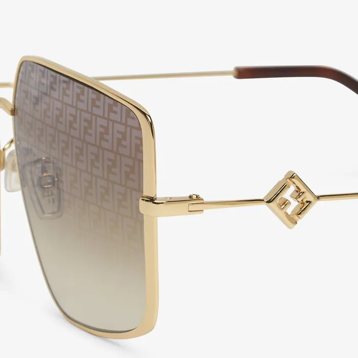 Fendi Sunglasses FF Diamonds Goldcolored Metal Sunglasses 8211 Women