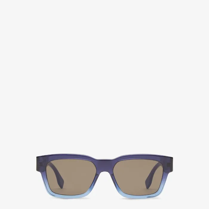 Fendi Sunglasses O039Lock Blue Acetate Sunglasses 8211 Men