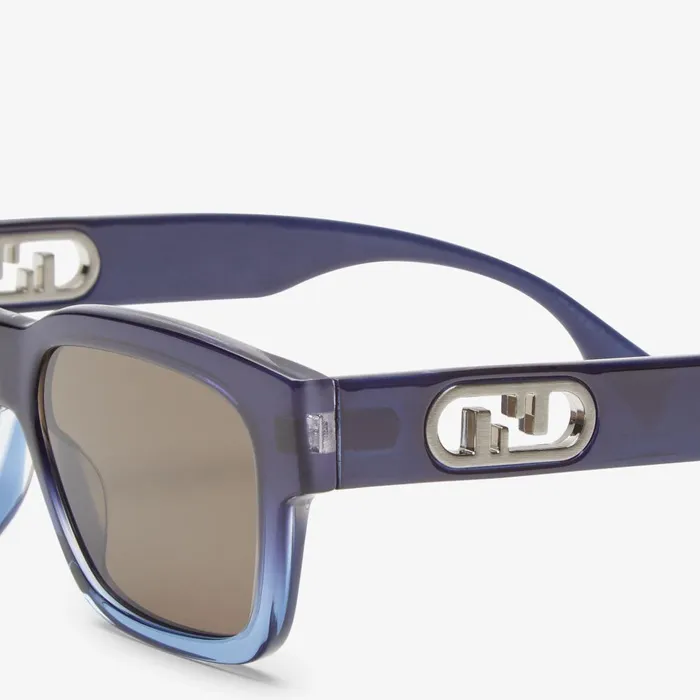 Fendi Sunglasses O039Lock Blue Acetate Sunglasses 8211 Men