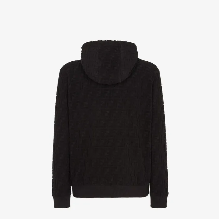 Fendi Sweatshirts Sweatshirt Black FF Terry Sweatshirt 8211 Men