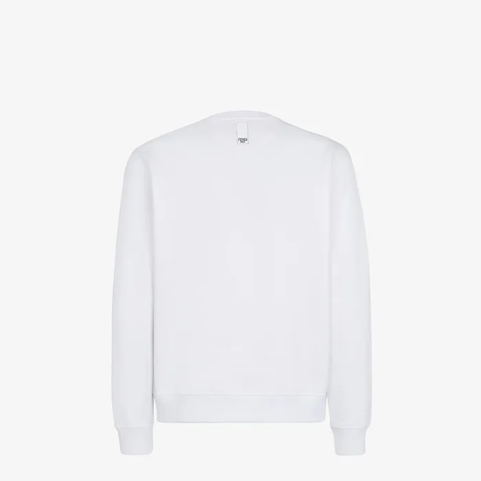 Fendi Sweatshirts Sweatshirt White Cotton Sweatshirt 8211 Men