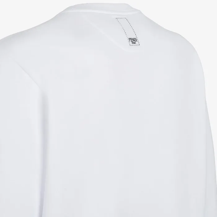 Fendi Sweatshirts Sweatshirt White Cotton Sweatshirt 8211 Men