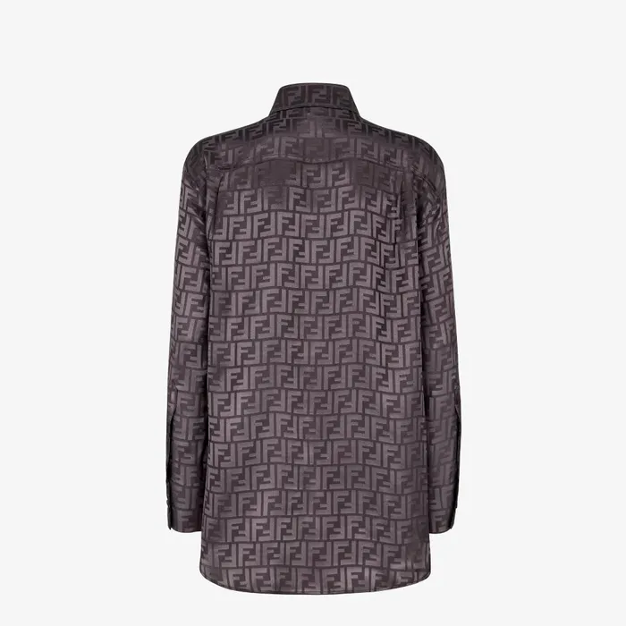 Fendi Tops and Shirts Shirt Dark Purple FF Silk Shirt 8211 Women
