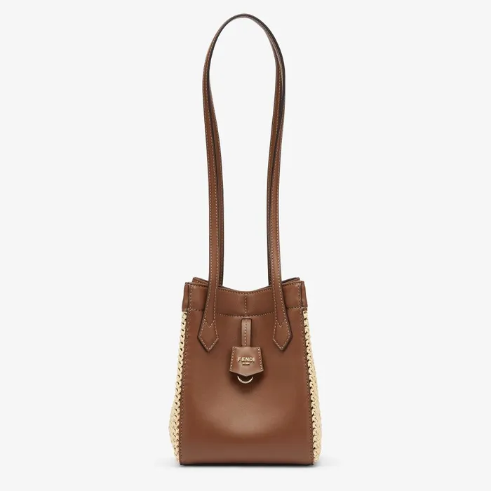 Fendi Tote Bags Fendi Origami Mini Brown Leather And Woven Fabric Mini Bag That Can Be Transformed 8211 Women Fendi Tote Bags Fendi Origami Mini Brown Leather And Woven Fabric Mini Bag That Can Be Transformed 8211 Women