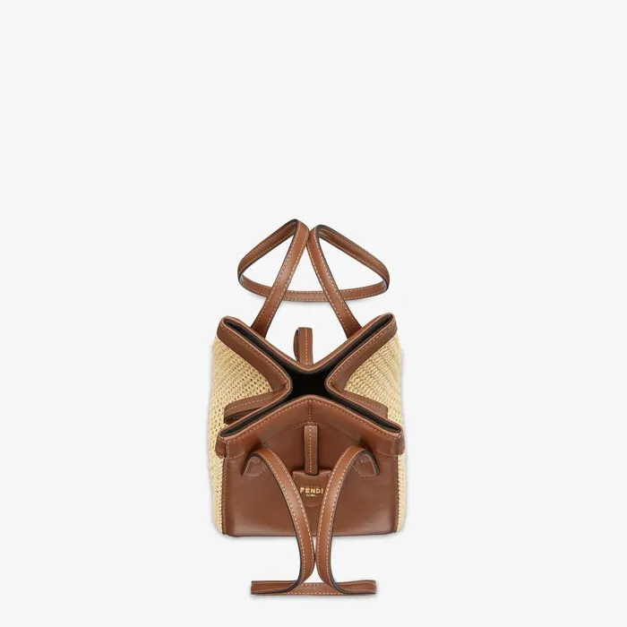 Fendi Tote Bags Fendi Origami Mini Brown Leather And Woven Fabric Mini Bag That Can Be Transformed 8211 Women