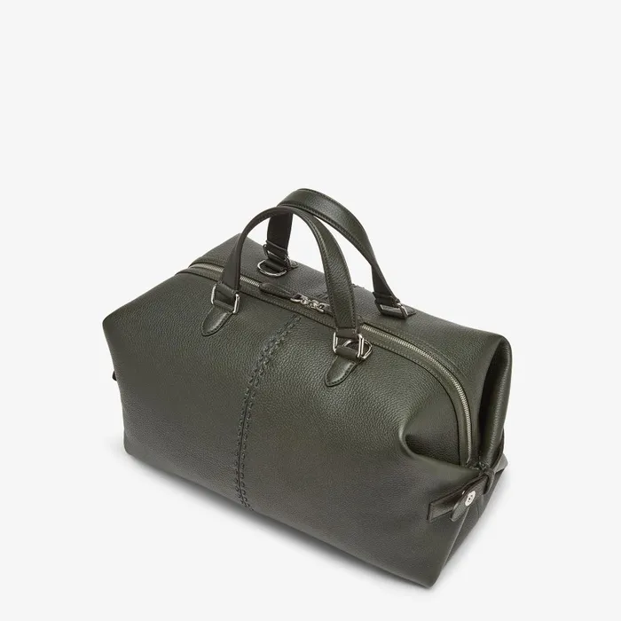 Fendi Travel Selleria Fendi Siesta Medium Dark Green Selleria Bag With 440 Handsewn Stitches 8211 Men