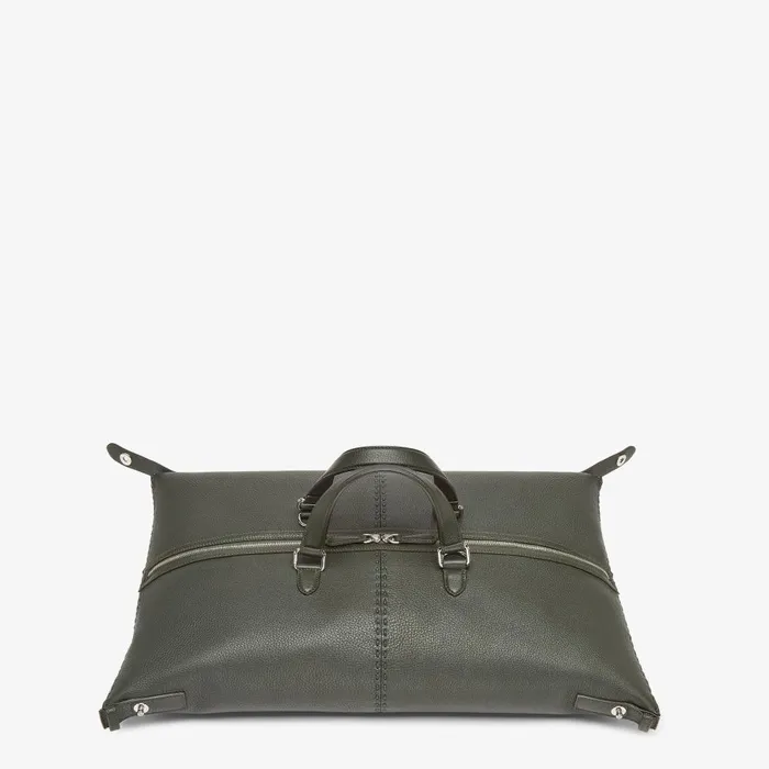 Fendi Travel Selleria Fendi Siesta Medium Dark Green Selleria Bag With 440 Handsewn Stitches 8211 Men