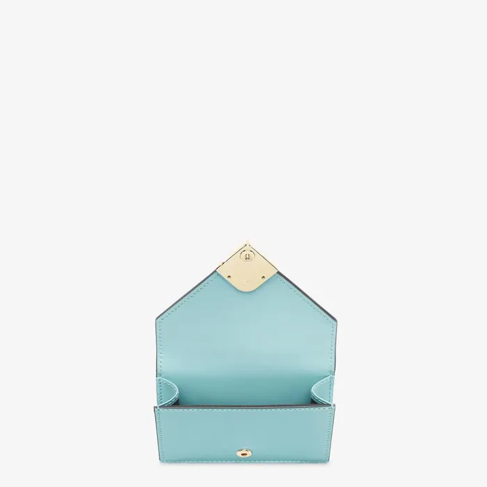 Fendi Wallets FF Diamonds Wallet Light Blue Leather Wallet 8211 Women
