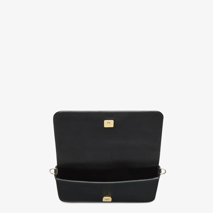Fendi Wallets On Chain Fendigraphy Wallet On Chain Black Leather Wallet 8211 Women