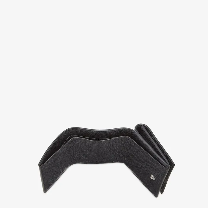 Fendi Wallets Selleria Wallet Black Leather Trifold Wallet 8211 Men