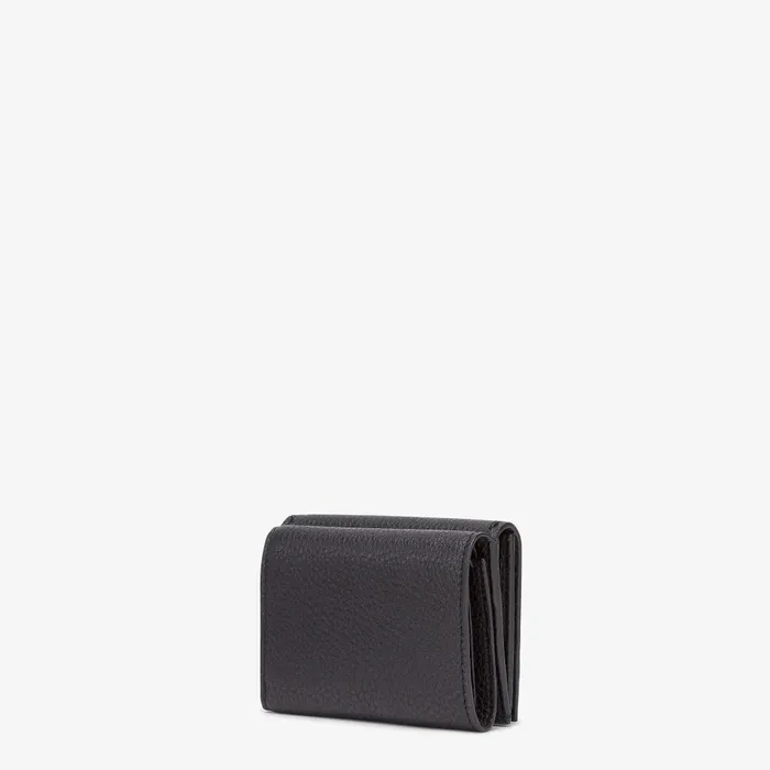 Fendi Wallets Selleria Wallet Black Leather Trifold Wallet 8211 Men