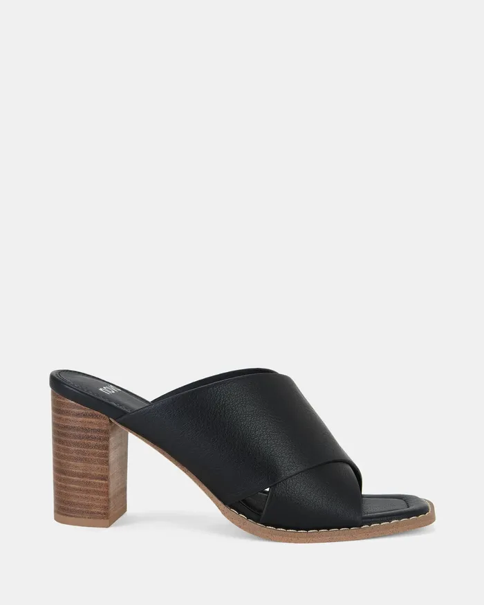 FEYRAH BLACK Open Toe Heels Party NOVO Shoes Women