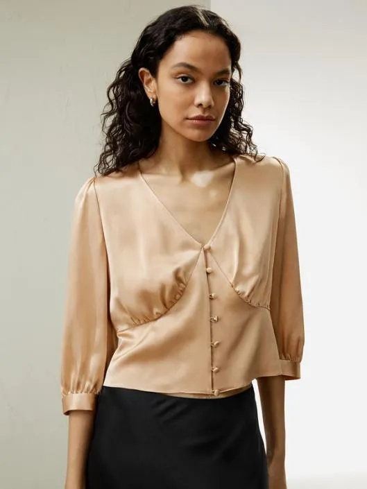 Fitted Retro Corset Silk Top 8211 Affordable Silk Blouses 100 Silk Women Blouses Lilysilk Shirts