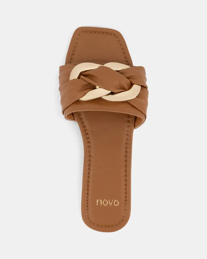 Flat Sandals NOVO Shoes Women SAGAR CARAMEL Sandals