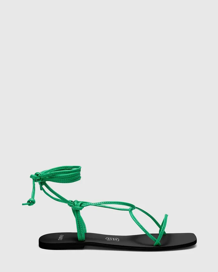 Flat Sandals NOVO Shoes Women SANFRANSISCO GREEN Strappy Sandals
