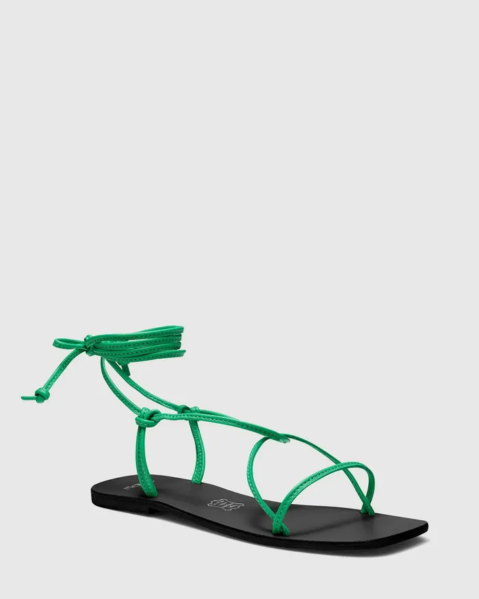 Flat Sandals NOVO Shoes Women SANFRANSISCO GREEN Strappy Sandals
