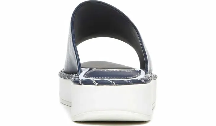 Flat Sandals Women Franco Sarto Sarto Zoe Slide Sandal Navy Leather