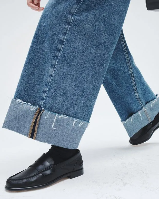 Flats Women Rag and Bone Carter Leather Loafer Black