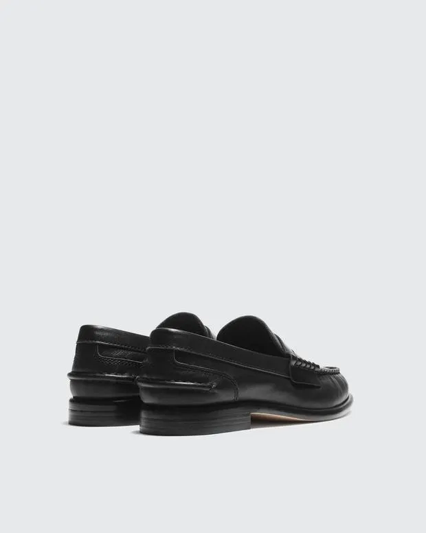 Flats Women Rag and Bone Carter Leather Loafer Black
