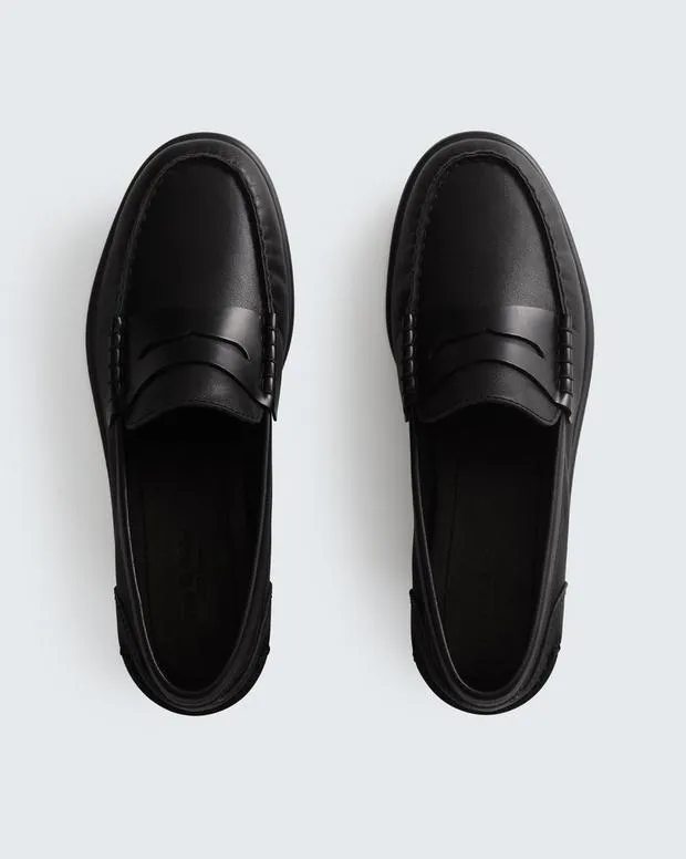 Flats Women Rag and Bone Carter Leather Loafer Black