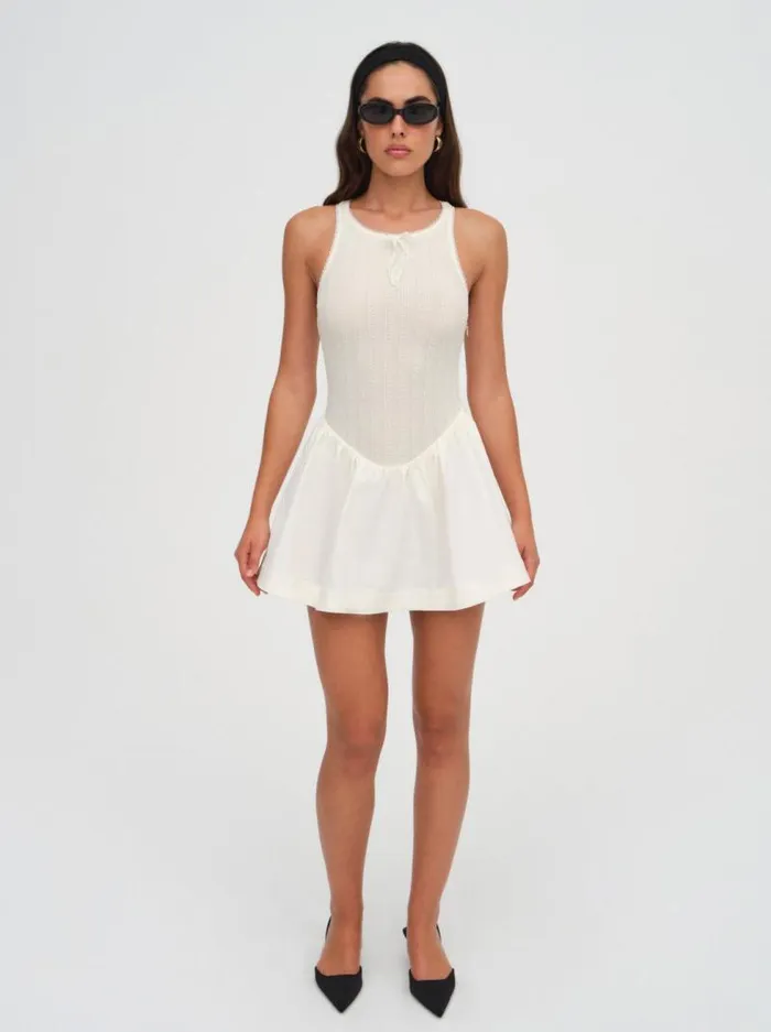 For Love and Lemons Dresses Billie Pointelle Mini Dress Ivory 8211 Women