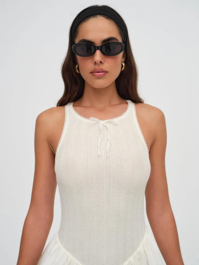 For Love and Lemons Dresses Billie Pointelle Mini Dress Ivory 8211 Women For Love and Lemons Dresses Billie Pointelle Mini Dress Ivory 8211 Women