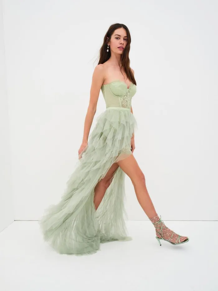 For Love and Lemons Dresses Bustier Gown Green 8211 Women