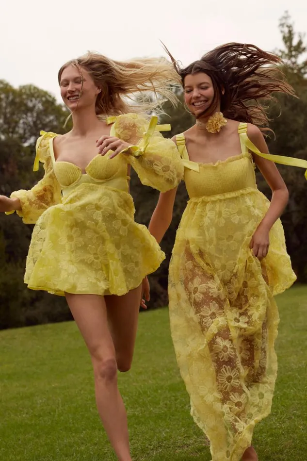 For Love and Lemons Dresses Emma Maxi Dress Yellow 8211 Women For Love and Lemons Dresses Emma Maxi Dress Yellow 8211 Women