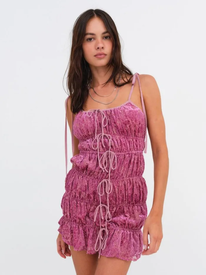 For Love and Lemons Dresses Felicity Mini Dress Purple 8211 Women