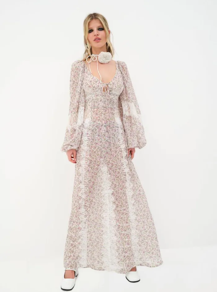 For Love and Lemons Dresses Milani Maxi Dress White 8211 Women