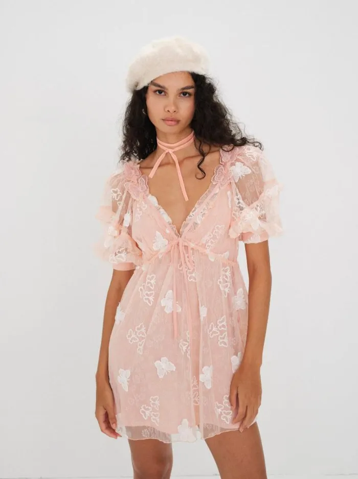 For Love and Lemons Dresses Shari Mini Dress Orange 8211 Women