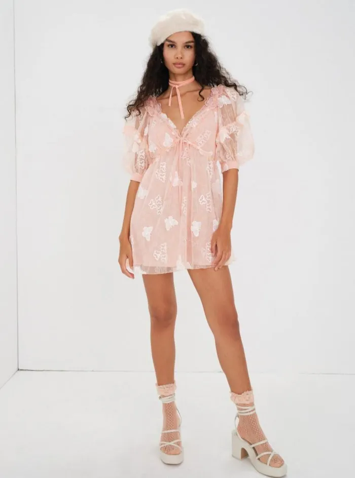 For Love and Lemons Dresses Shari Mini Dress Orange 8211 Women For Love and Lemons Dresses Shari Mini Dress Orange 8211 Women