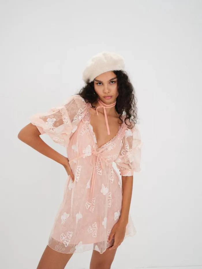 For Love and Lemons Dresses Shari Mini Dress Orange 8211 Women For Love and Lemons Dresses Shari Mini Dress Orange 8211 Women