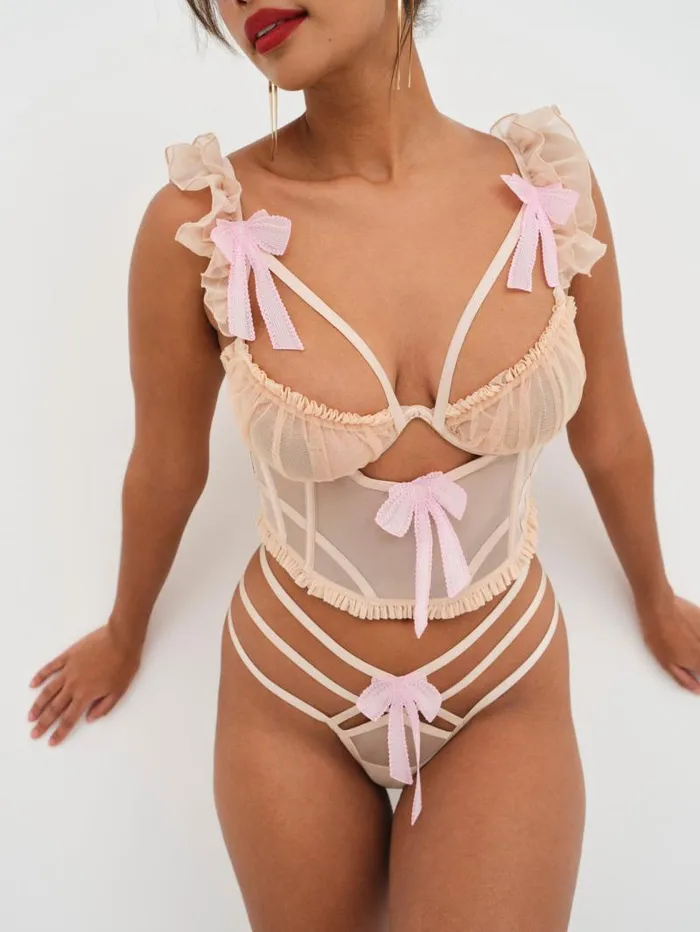 For Love and Lemons Lingerie Akeria Bustier Neutral 8211 Women