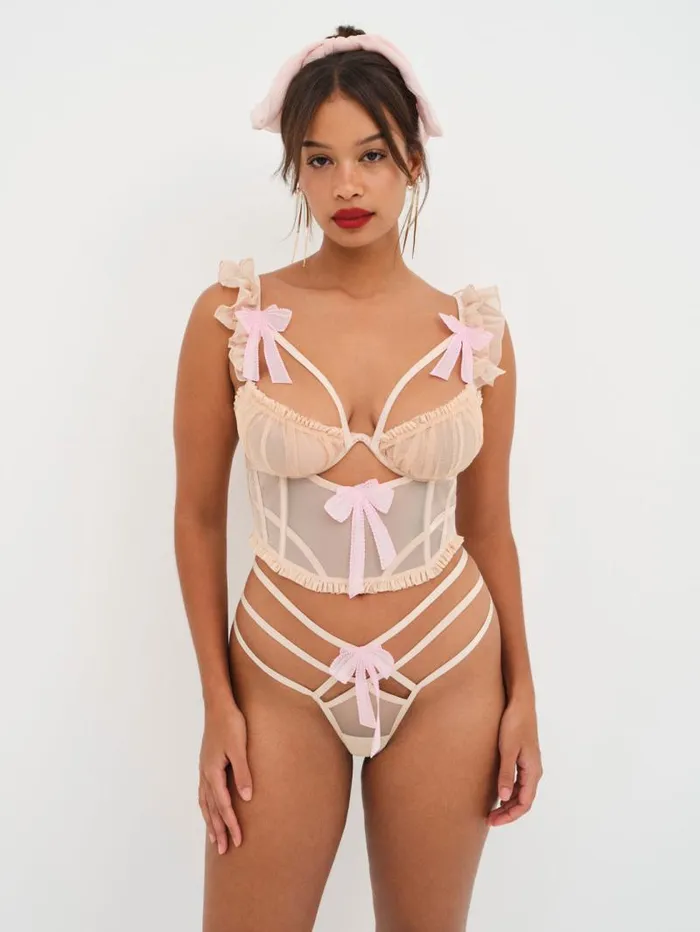 For Love and Lemons Lingerie Akeria Bustier Neutral 8211 Women For Love and Lemons Lingerie Akeria Bustier Neutral 8211 Women